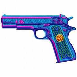 Guns Embroidery Design 8 Guns Embroidery Design 8